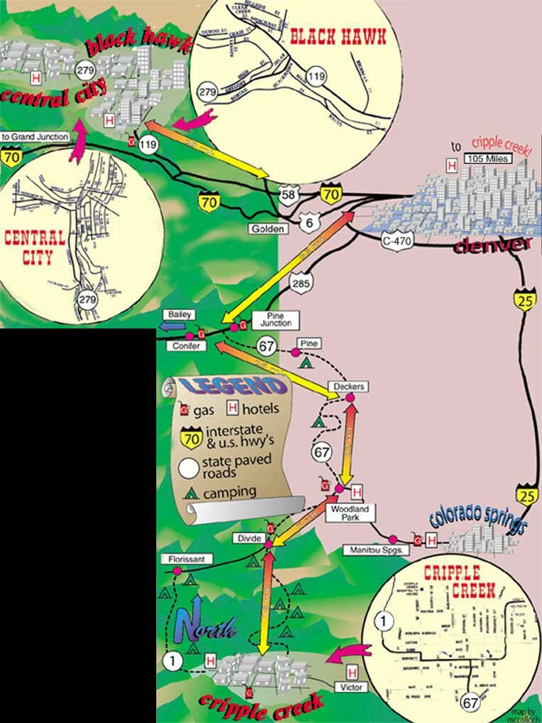 maps of colorado casino locations and how to get there